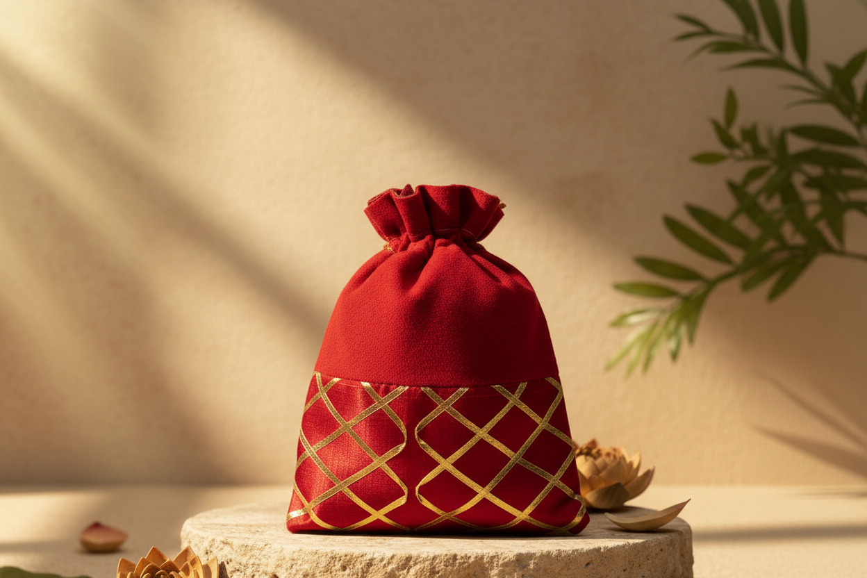 Bandhni Print Gift Pouch